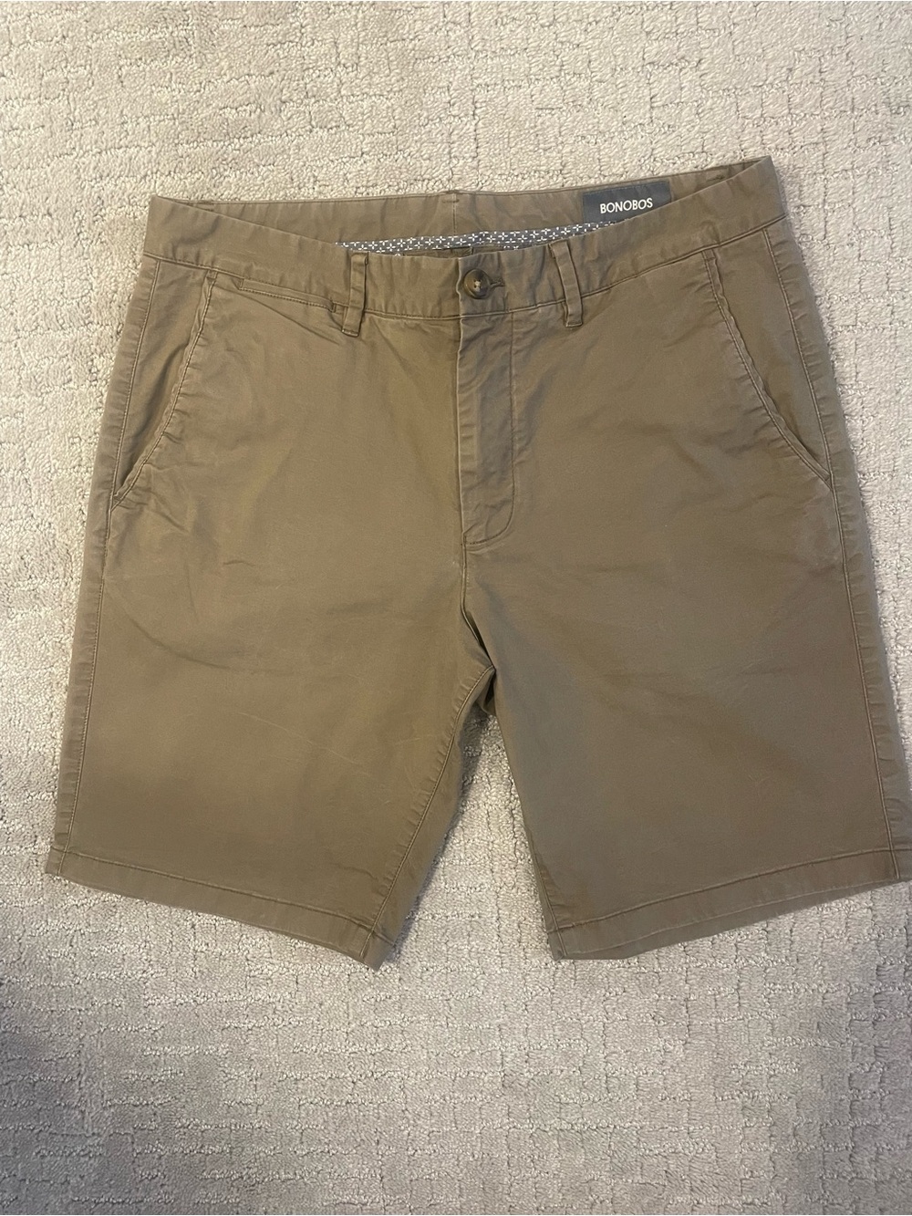 Bonobos Men's Khaki Flat-Front Chino Shorts